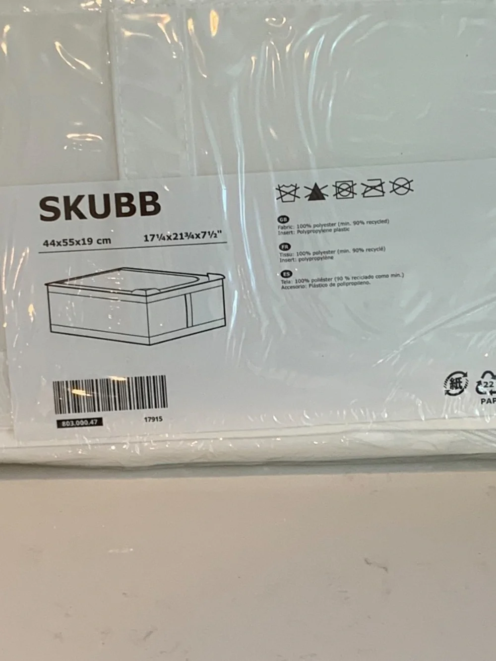IKEA SKUBB Storage Box – White – Brand New in Original Packaging